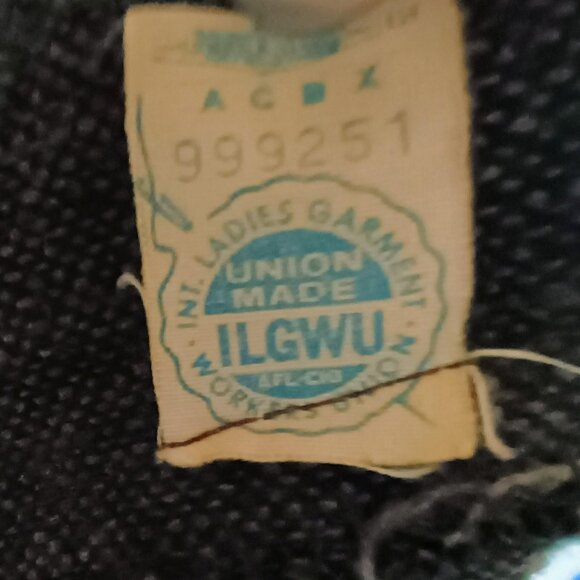 EUC: Vintage 60s Gray Sleeveless Sheath Dress ILGWU Union Made Size see desc - Picture 4 of 7